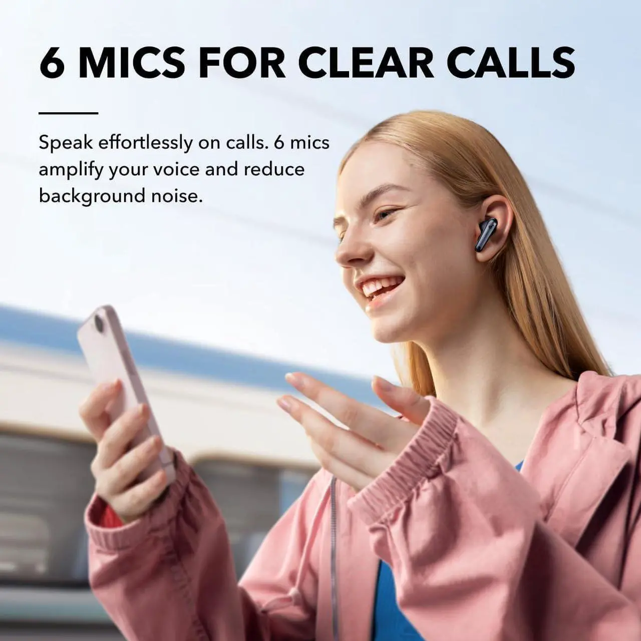 Wireless Noise Cancelling Earbuds, 98.5% Noise Reduction, Adaptive Noise Cancelling to Ears and Environment - Image 3