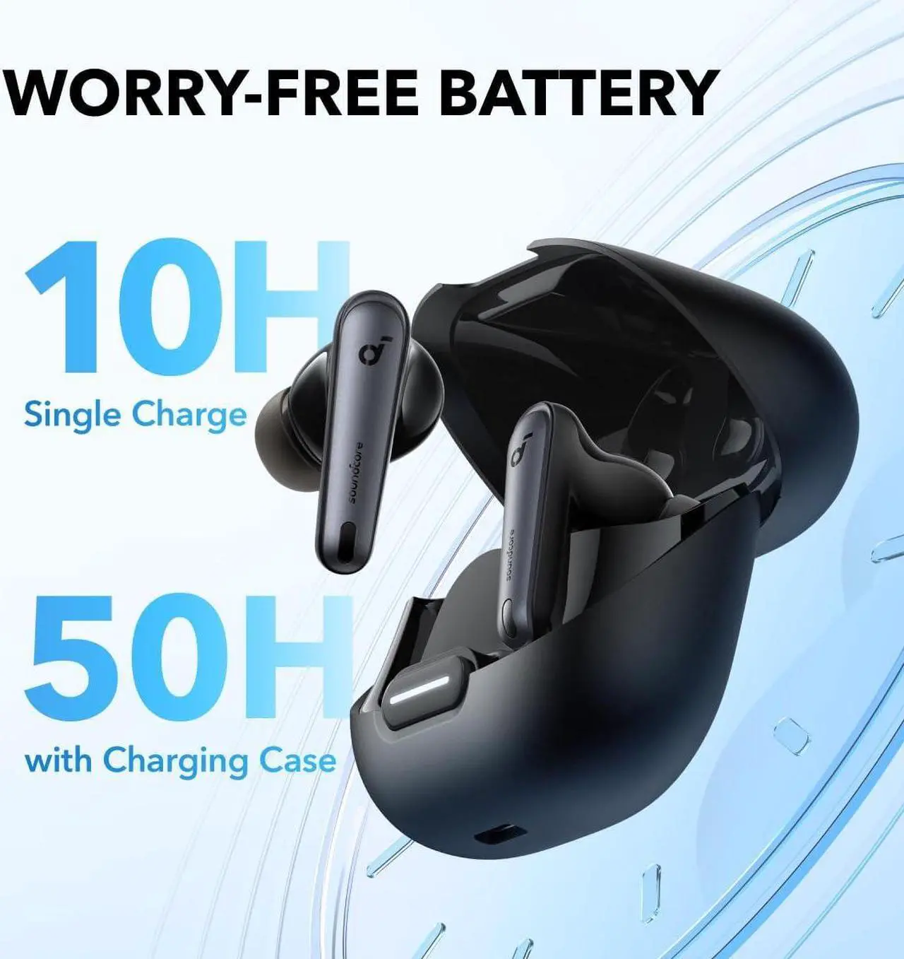 Wireless Noise Cancelling Earbuds, 98.5% Noise Reduction, Adaptive Noise Cancelling to Ears and Environment - Image 2
