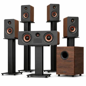 5.1 Surround Sound Speaker System - Voltiq - Black