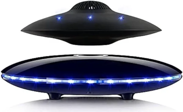 Magnetic Levitating Bluetooth Speaker, Levitating UFO Speakers with LED Lights, 360 Degree Rotation